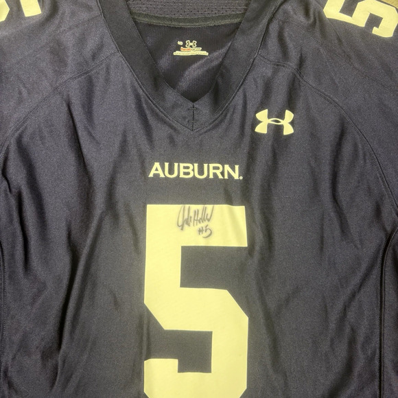 SIGNED! Auburn Tigers Jake Holland #5 Men's Large Loose Under Armour Heat Gear - Picture 6 of 8